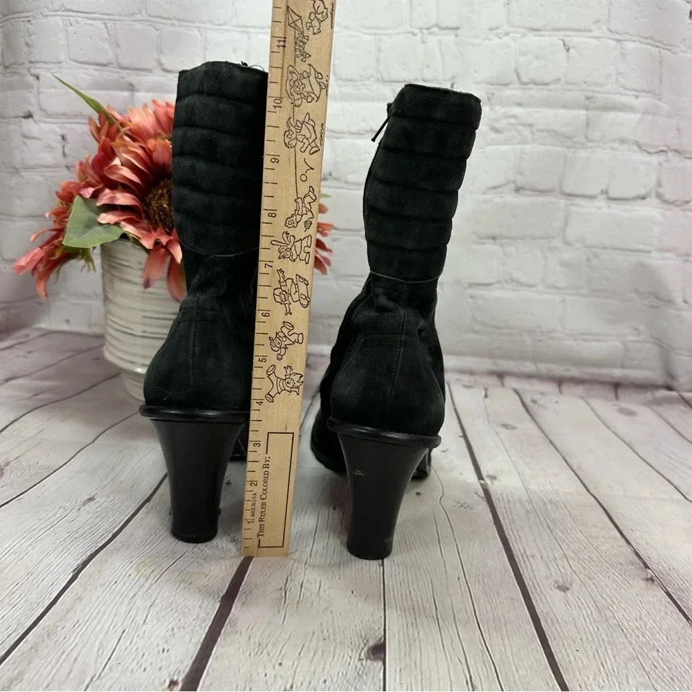 gianni bini suede leahter heeled booties sz 8.5